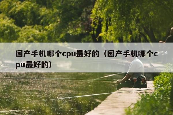 国产手机哪个cpu最好的（国产手机哪个cpu最好的）