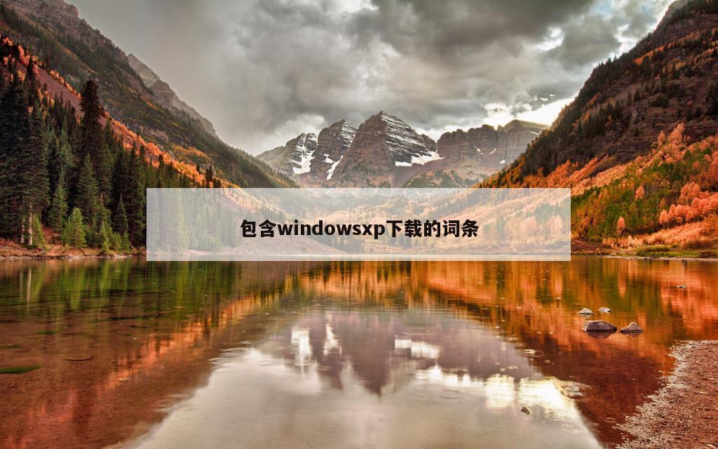 包含windowsxp下载的词条