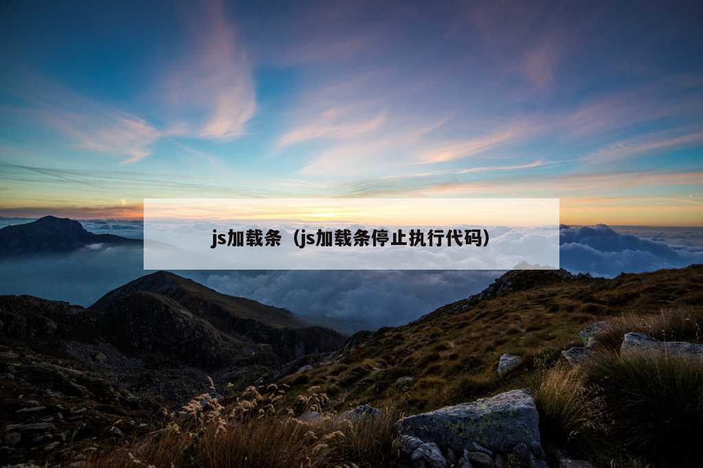 js加载条（js加载条停止执行代码）