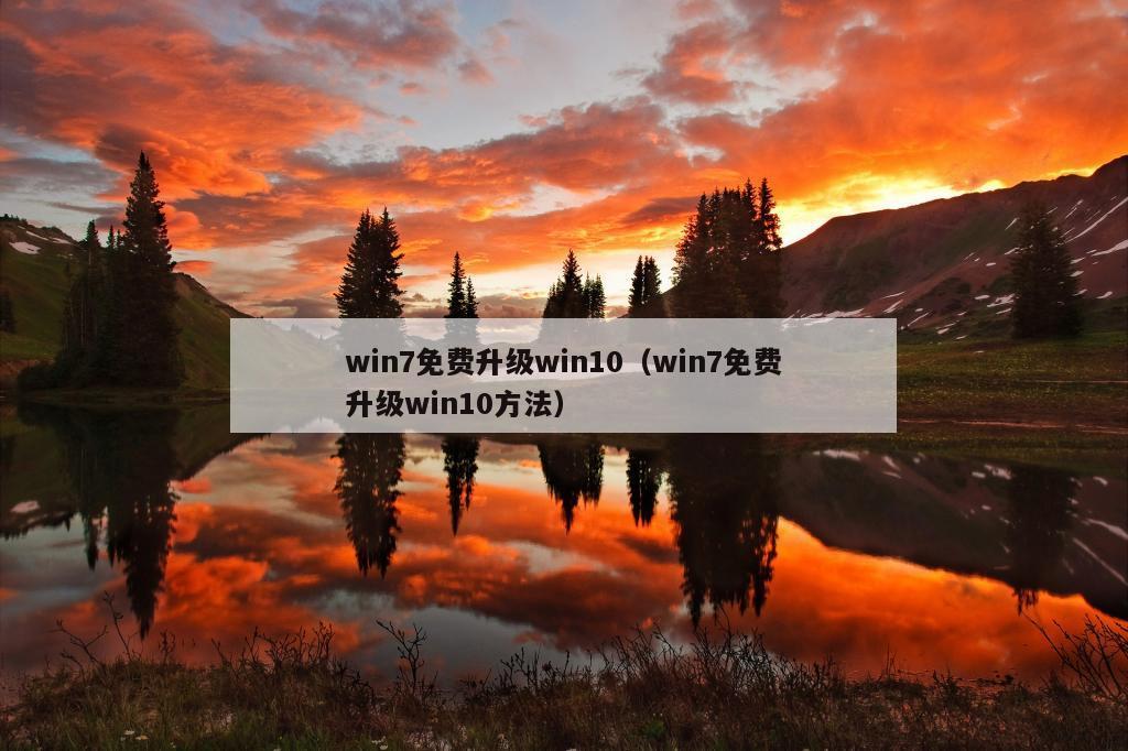 win7免费升级win10（win7免费升级win10方法）