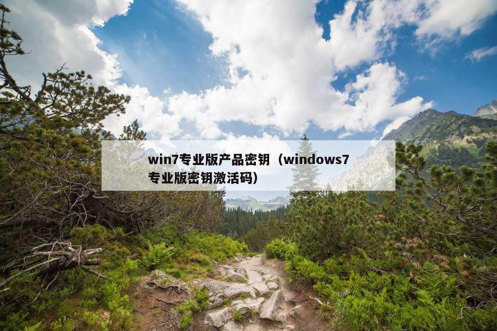 win7专业版产品密钥（windows7专业版密钥激活码）