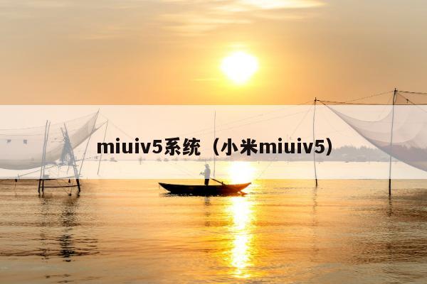 miuiv5系统（小米miuiv5）