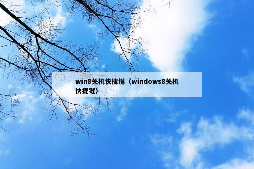 win8关机快捷键（windows8关机快捷键）