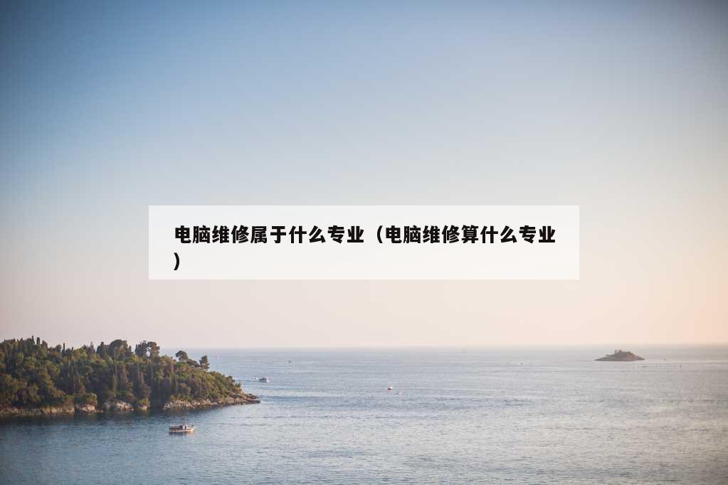 电脑维修属于什么专业（电脑维修算什么专业）