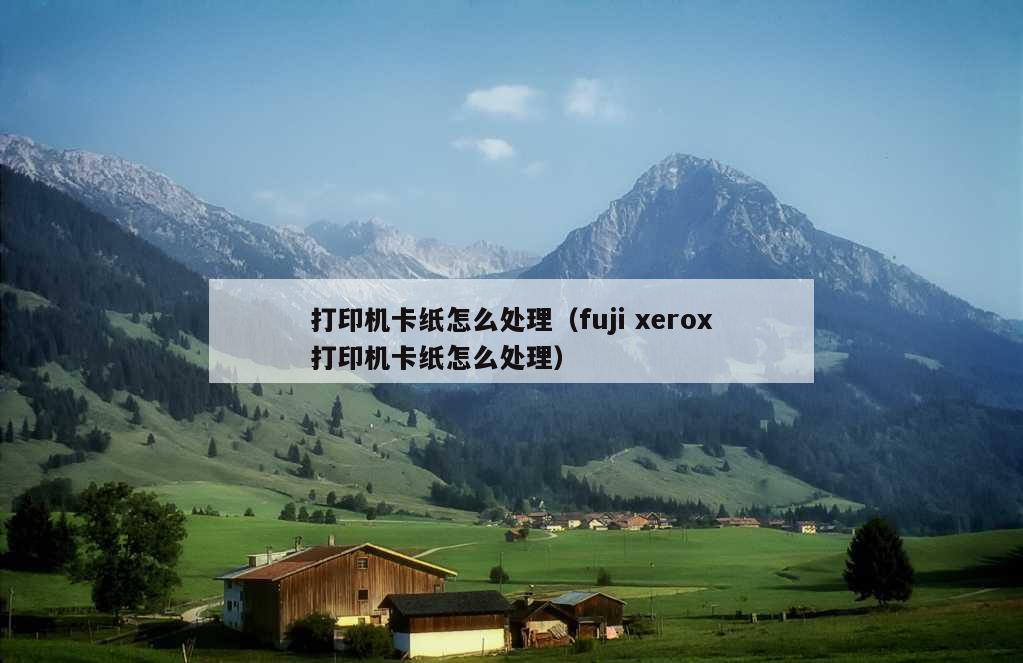 打印机卡纸怎么处理（fuji xerox打印机卡纸怎么处理）