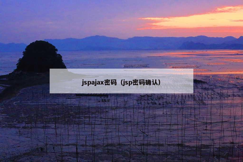 jspajax密码（jsp密码确认）