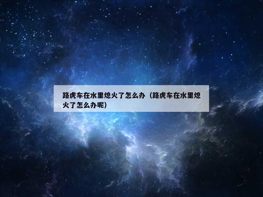 路虎车在水里熄火了怎么办（路虎车在水里熄火了怎么办呢）