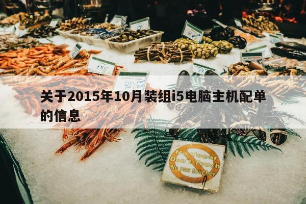 关于2015年10月装组i5电脑主机配单的信息