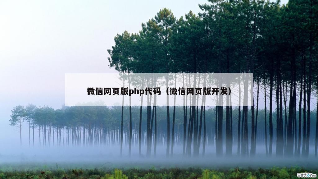 微信网页版php代码（微信网页版开发）