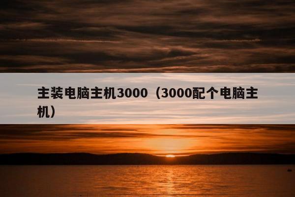 主装电脑主机3000（3000配个电脑主机）