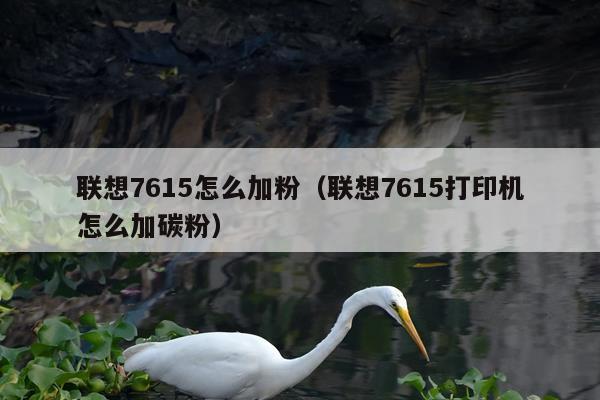 联想7615怎么加粉（联想7615打印机怎么加碳粉）