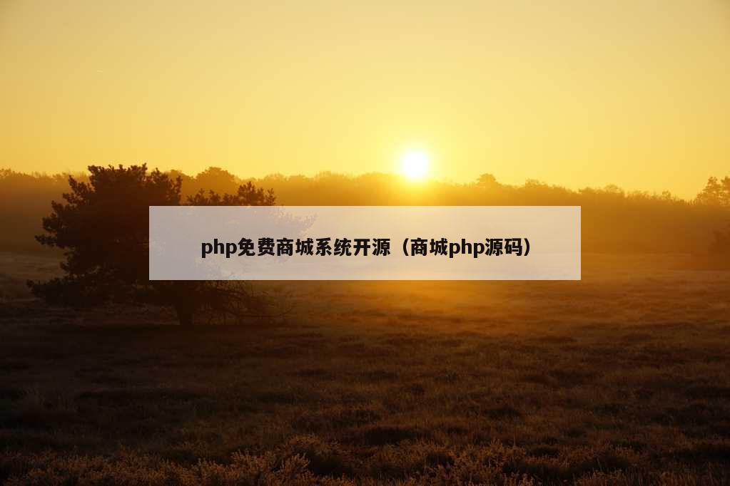 php免费商城系统开源（商城php源码）