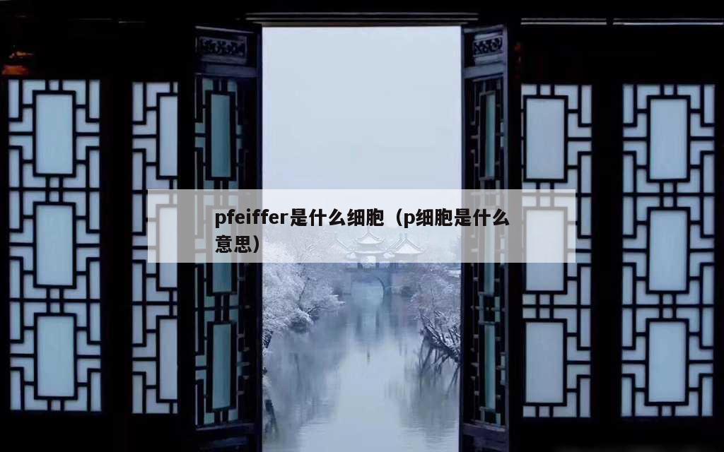 pfeiffer是什么细胞（p细胞是什么意思）