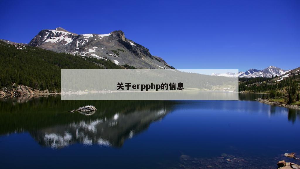 关于erpphp的信息