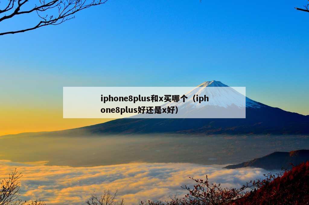 iphone8plus和x买哪个（iphone8plus好还是x好）