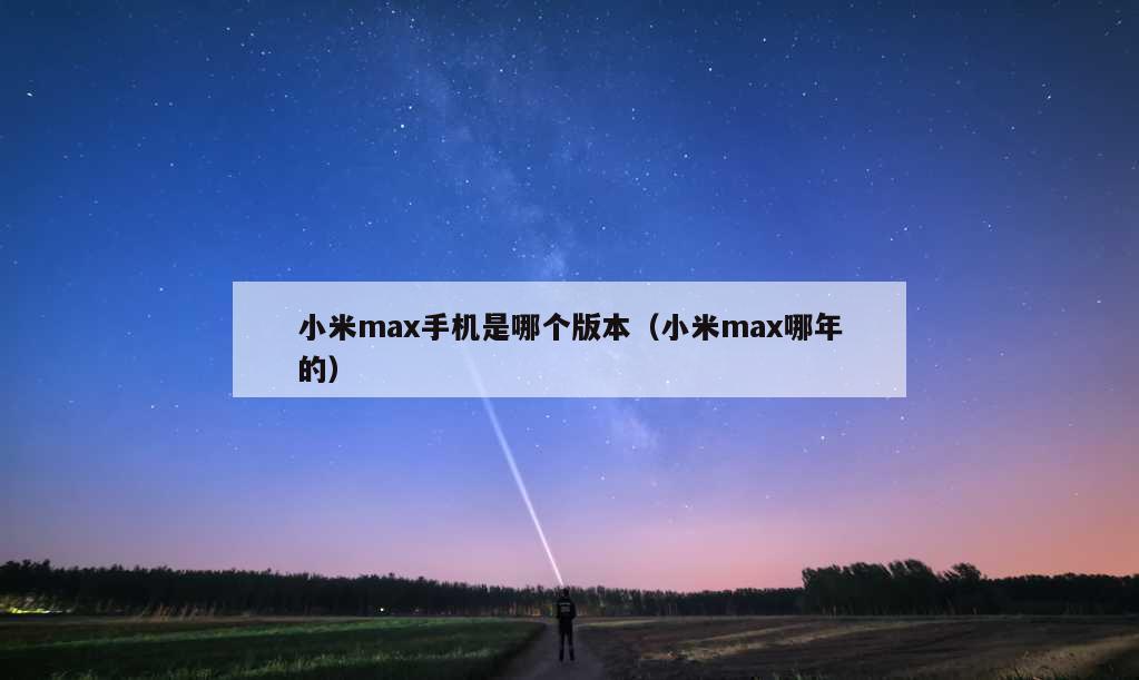 小米max手机是哪个版本（小米max哪年的）