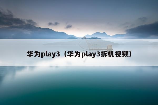 华为play3（华为play3拆机视频）