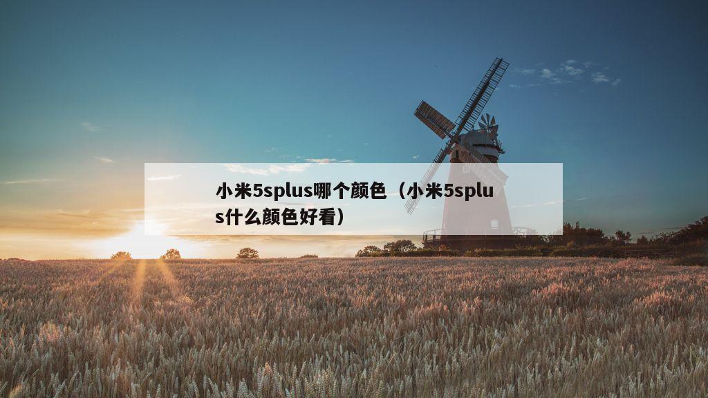 小米5splus哪个颜色（小米5splus什么颜色好看）