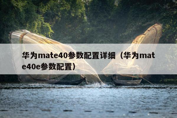 华为mate40参数配置详细（华为mate40e参数配置）