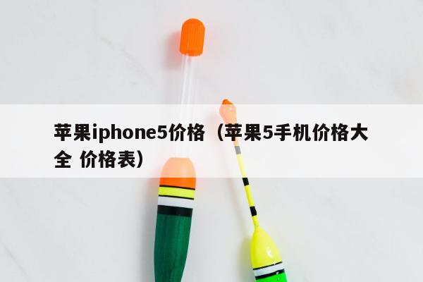 苹果iphone5价格（苹果5手机价格大全 价格表）