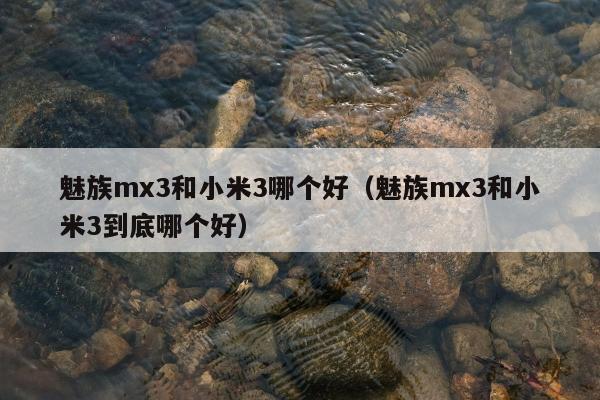 魅族mx3和小米3哪个好（魅族mx3和小米3到底哪个好）