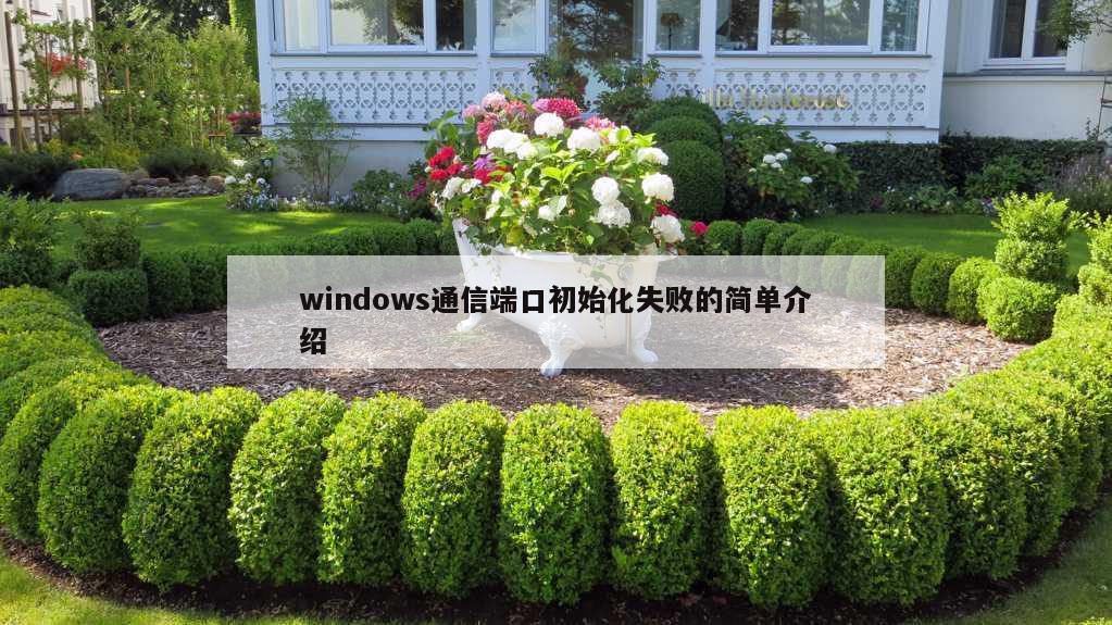 windows通信端口初始化失败的简单介绍