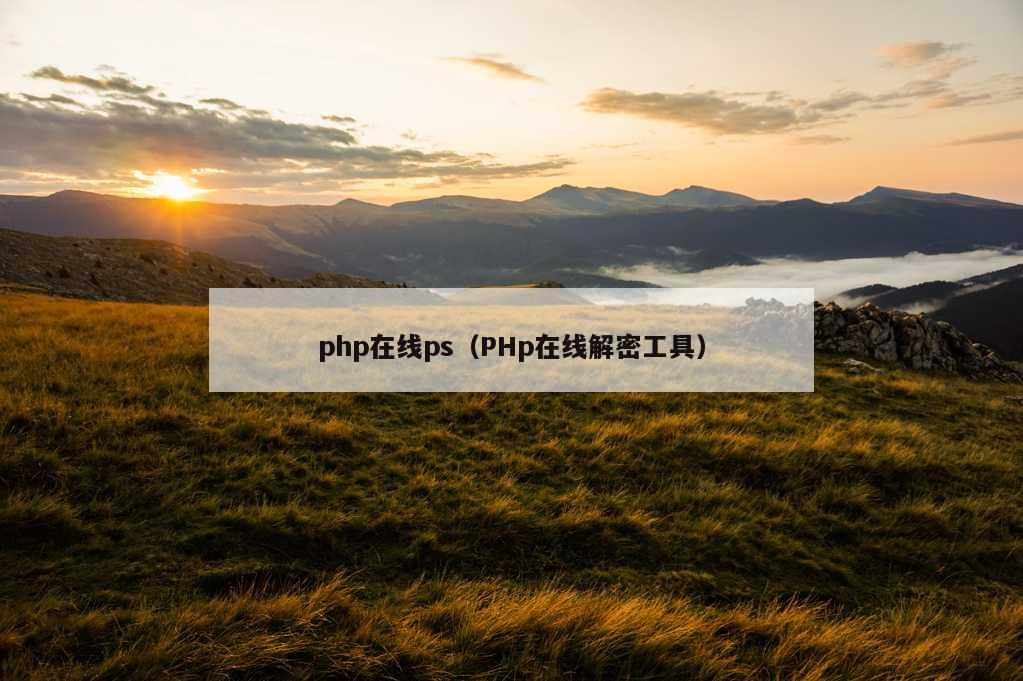 php在线ps（PHp在线解密工具）