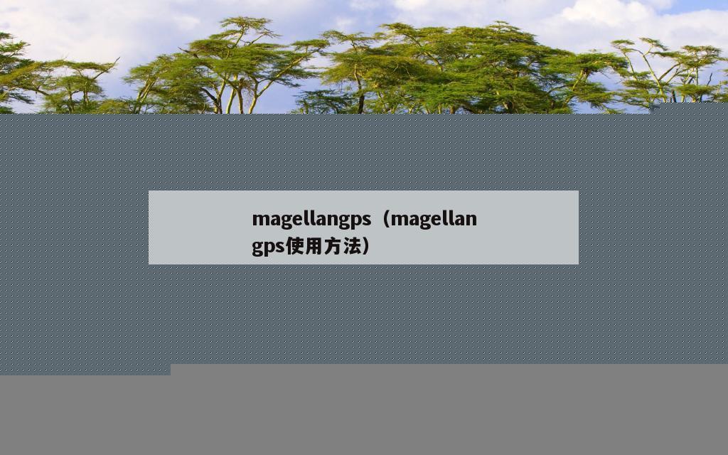 magellangps（magellangps使用方法）