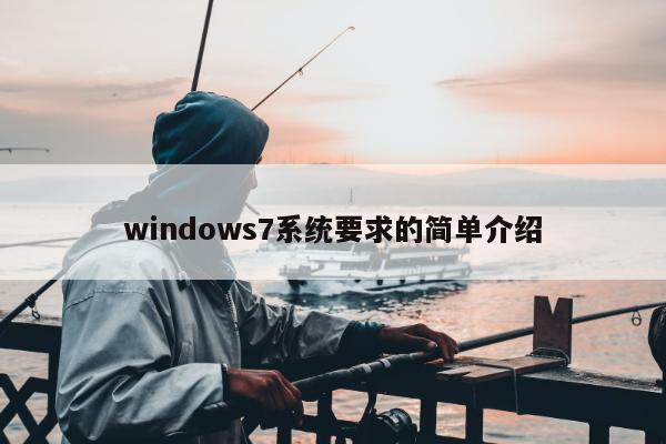 windows7系统要求的简单介绍