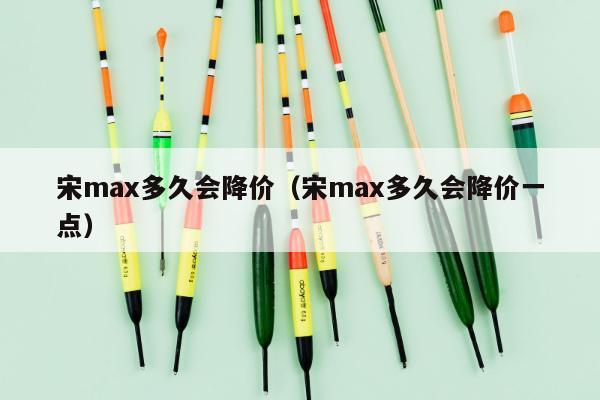 宋max多久会降价（宋max多久会降价一点）