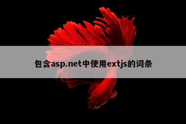 包含asp.net中使用extjs的词条