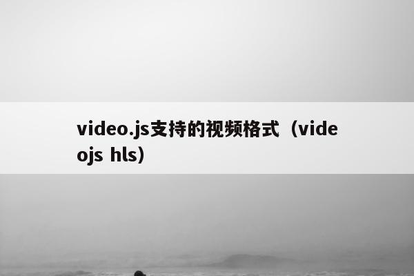 video.js支持的视频格式（videojs hls）