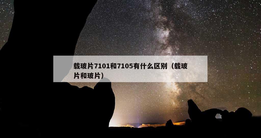 载玻片7101和7105有什么区别（载玻片和玻片）