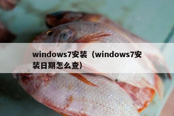 windows7安装（windows7安装日期怎么查）