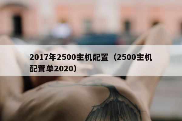 2017年2500主机配置（2500主机配置单2020）