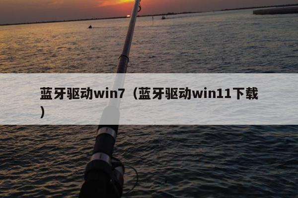 蓝牙驱动win7（蓝牙驱动win11下载）