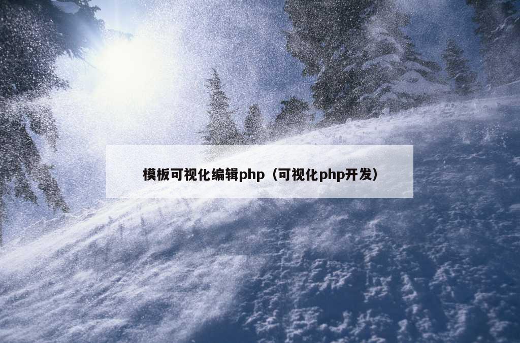 模板可视化编辑php（可视化php开发）