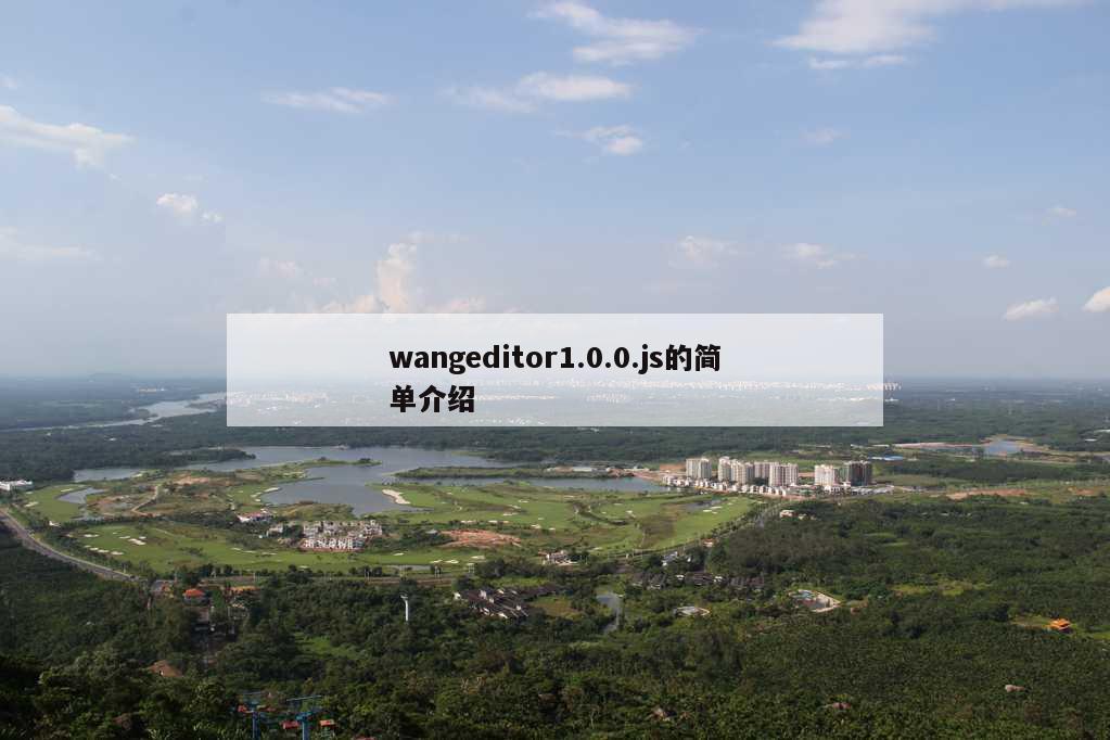 wangeditor1.0.0.js的简单介绍