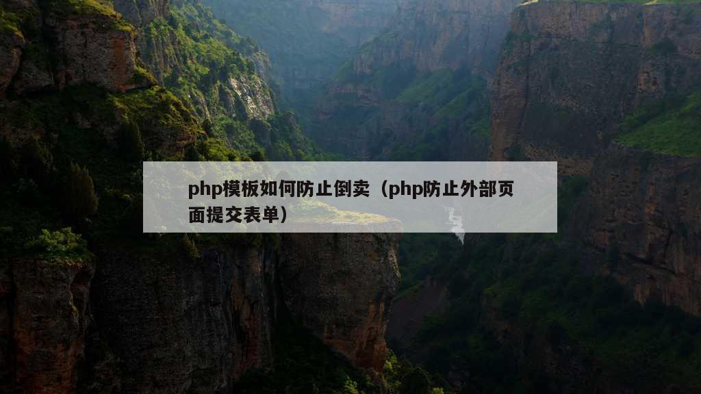 php模板如何防止倒卖（php防止外部页面提交表单）