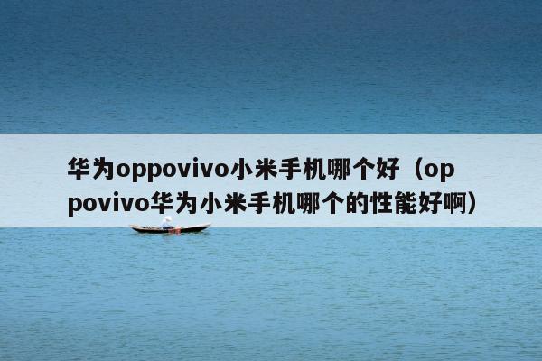 华为oppovivo小米手机哪个好（oppovivo华为小米手机哪个的性能好啊）