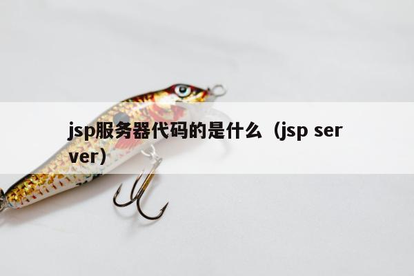 jsp服务器代码的是什么（jsp server）