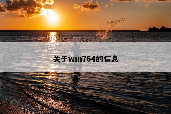 关于win764的信息