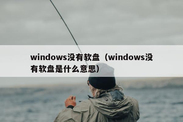 windows没有软盘（windows没有软盘是什么意思）