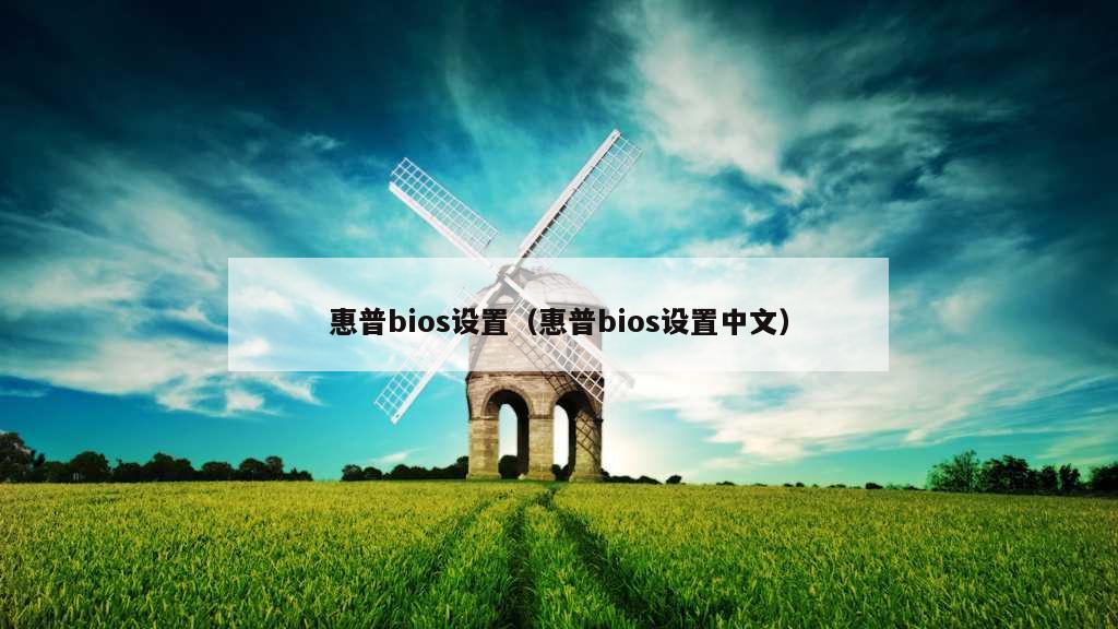 惠普bios设置（惠普bios设置中文）