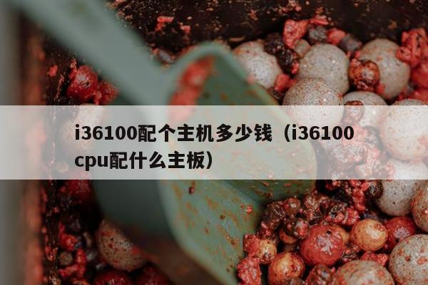 i36100配个主机多少钱（i36100cpu配什么主板）