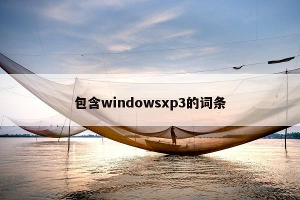 包含windowsxp3的词条