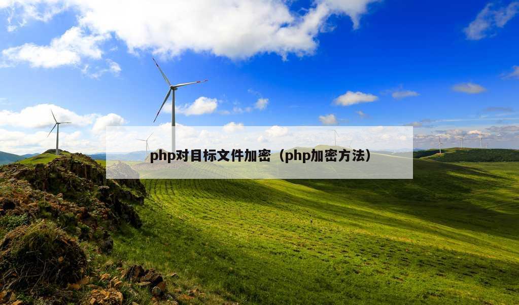 php对目标文件加密（php加密方法）