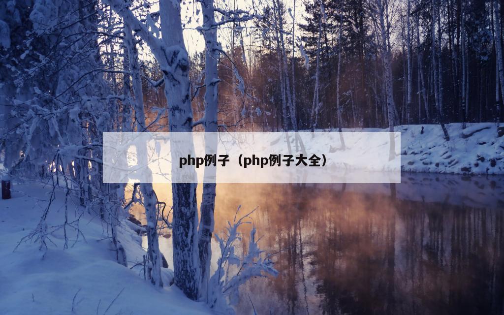 php例子（php例子大全）