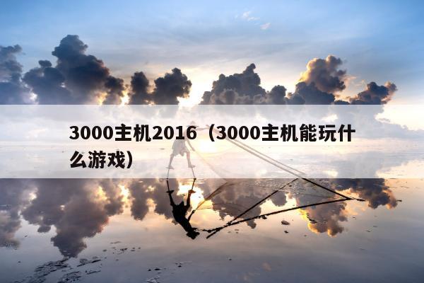 3000主机2016（3000主机能玩什么游戏）