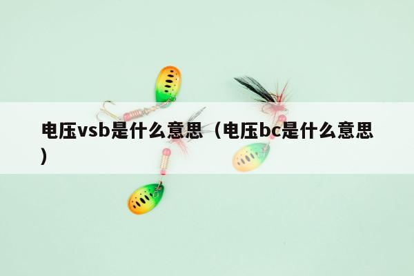 电压vsb是什么意思（电压bc是什么意思）